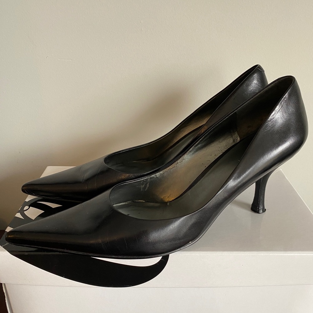 NINE WEST Nuncio Black Leather Pumps 8.5